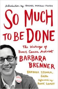 ‘So Much To Be Done: The Writings of Breast Cancer Activist Barbara Brenner’ Edited by Barbara Sjoholm image