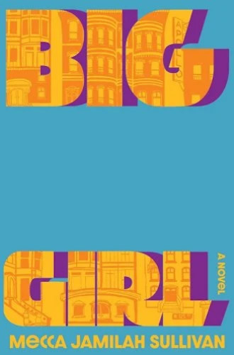 Block letter capitals spell out the title and are yellow and orange with purple outlines and at cityscape pattern in yellow orange on a blue background